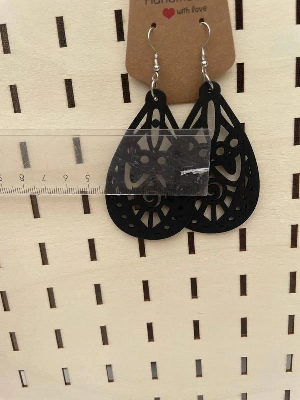 Boucles d’oreilles en bois modèle 5 – photo 3